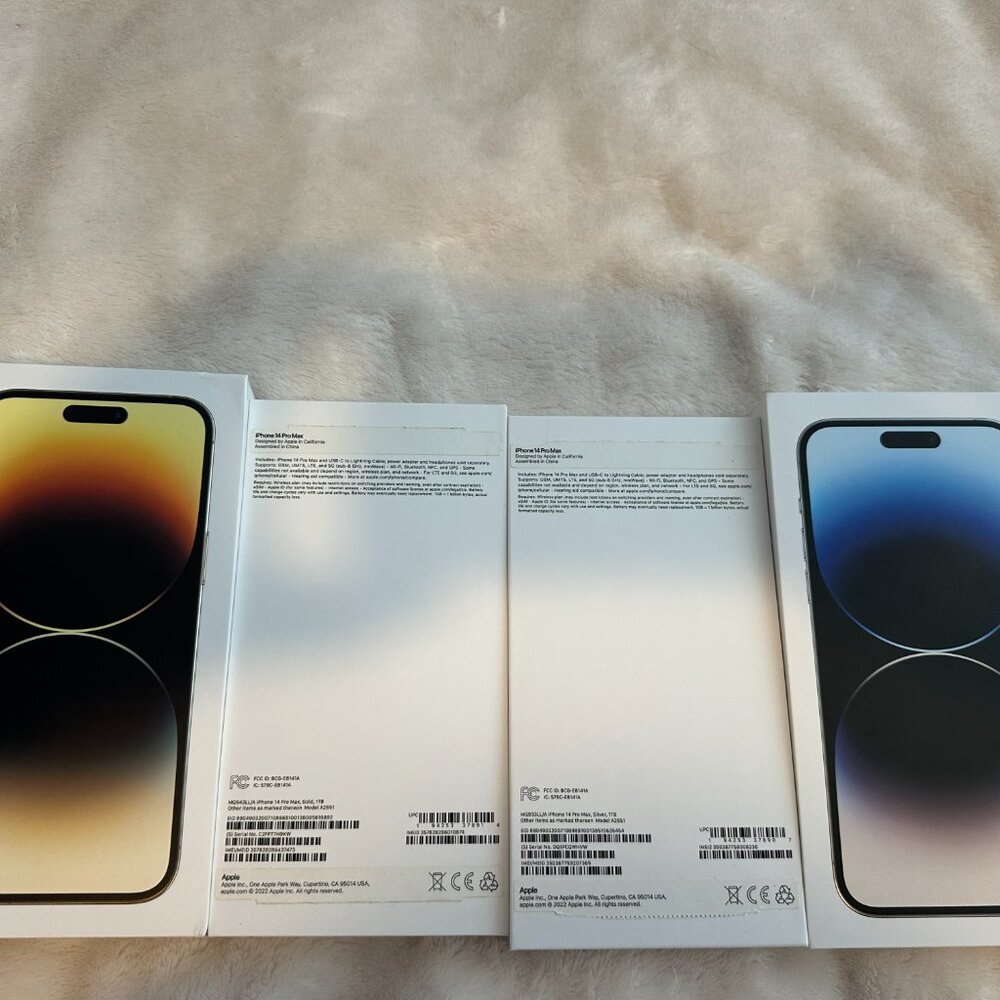 Lot of 2 Original Apple iPhone 14 Pro Max Empty Boxes Retail Packaging - Picture 2 of 3